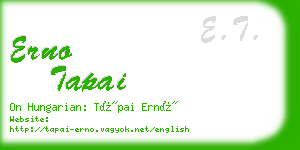 erno tapai business card